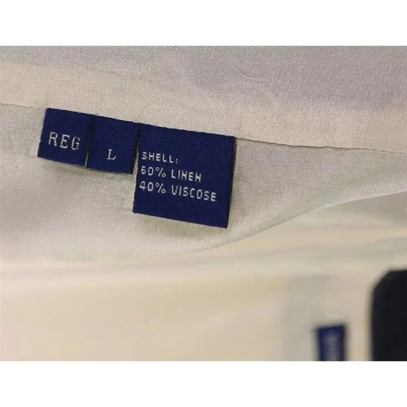 McKenzie Tribe Navy Blue Linen-Viscose Patch Pocket Blazer Jacket 44R - Picture 8 of 8